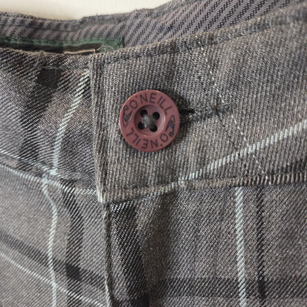 O'Neill Men's 38 Sterling Shorts Grey Plaid Chino Golf Casual - Picture 3 of 10
